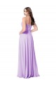 Vendeurs de Lilas Trapèze Scoop Mousseline Longue Robes demoiselle d'honneur