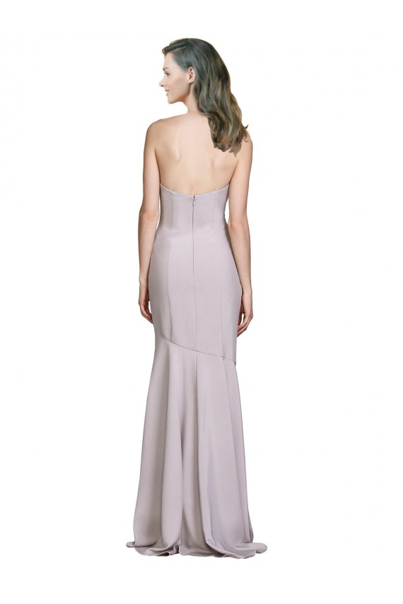 Vendeurs de Lilas arctique Sirène Sans bretelle Crêpe Stretch Longue Robes demoiselle d'honneur / Robes de bal