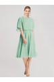 Vendeurs de Menthe verte Trapèze Mousseline Courte Robes demoiselle d'honneur