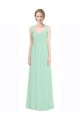 Vendeurs de Menthe verte Trapèze Mousseline Dentelle Longue Robes demoiselle d'honneur
