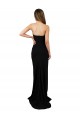 Vendeurs de Noir Colonne Sans bretelle Col Haut Crêpe Stretch Longue Formelles Robes demoiselle d'honneur / Robes de soirée / Robes de bal