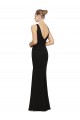 Vendeurs de Noir Fourreau Col V Mousseline Longue Robes demoiselle d'honneur