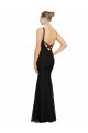 Vendeurs de Noir Fourreau Col bijou Dentelle Longue Robes demoiselle d'honneur