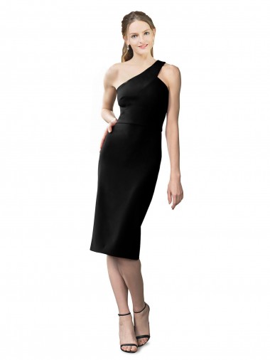 Vendeurs de Noir Fourreau Crêpe Stretch Courte Robes demoiselle d'honneur / Robes de soirée / Robes de cocktail