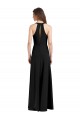 Vendeurs de Noir Fourreau Licou Col V Crêpe Stretch Longue Formelles Robes demoiselle d'honneur / Robes de soirée / Robes de bal