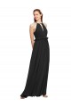 Vendeurs de Noir Fourreau Licou Mousseline Longue Robes demoiselle d'honneur