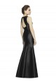 Vendeurs de Noir Sirène Col Haut Satiné Longue Robes demoiselle d'honneur