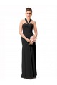 Vendeurs de Noir Sirène Licou Mousseline Longue Robes demoiselle d'honneur