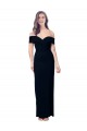 Vendeurs de Noir Sirène Épaule Dénudée Crêpe Stretch Longue Formelles Robes demoiselle d'honneur / Robes de soirée / Robes de bal