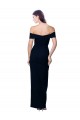 Vendeurs de Noir Sirène Épaule Dénudée Crêpe Stretch Longue Formelles Robes demoiselle d'honneur / Robes de soirée / Robes de bal