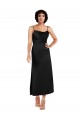 Vendeurs de Noir Trapèze Bretelles spaghetti Satiné Soyeux Courte Robes demoiselle d'honneur / Robes de soirée / Robes de cocktail