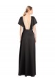 Vendeurs de Noir Trapèze Col V Satiné Stretch Longue Formelles Robes demoiselle d'honneur / Robes de soirée / Robes de bal