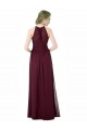 Vendeurs de Noir Trapèze Licou Mousseline Longue Robes demoiselle d'honneur