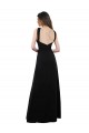 Vendeurs de Noir Trapèze Licou Mousseline Longue Robes demoiselle d'honneur