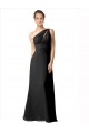 Vendeurs de Noir Trapèze Mousseline Longue Robes demoiselle d'honneur