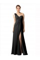 Vendeurs de Noir Trapèze Mousseline Longue Robes demoiselle d'honneur