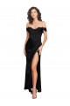 Vendeurs de Noir Trapèze Satiné Soyeux Longue Formelles Robes demoiselle d'honneur / Robes de soirée / Robes de bal