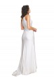 Vendeurs de Blanc Trapèze Satiné Soyeux Robes de mariée