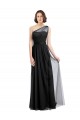 Vendeurs de Noir Trapèze Tulle Longue Robes demoiselle d'honneur