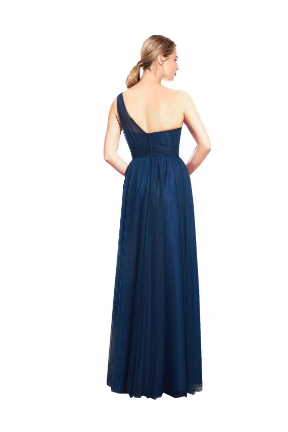Vendeurs de Noir Trapèze Tulle Longue Robes demoiselle d'honneur