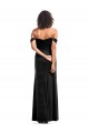 Vendeurs de Noir Trapèze Épaule Dénudée Sans bretelle Velours Stretch Longue Formelles Robes demoiselle d'honneur / Robes de soirée / Robes de bal