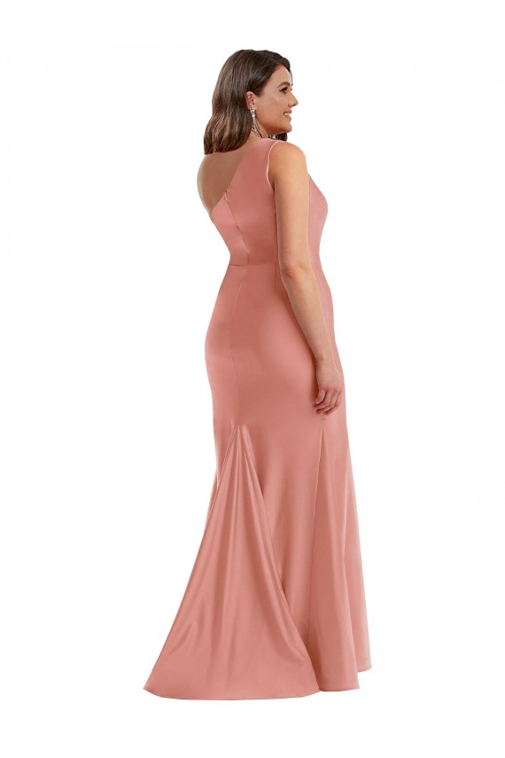 Vendeurs de Pêche de Géorgie Sirène Satiné Soyeux Longue Formelles Robes demoiselle d'honneur / Robes de soirée / Robes de bal