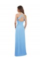 Vendeurs de Periwinkle Trapèze Bretelles spaghetti Mousseline Longue Robes demoiselle d'honneur