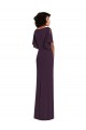 Vendeurs de Pourpre Fourreau Col V Spandex Longue Formelles Robes demoiselle d'honneur / Robes de soirée / Robes de bal