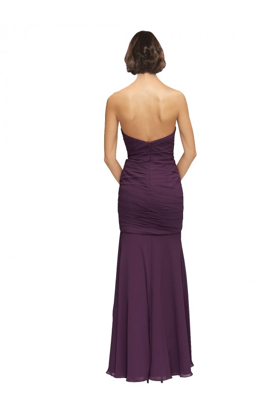 Vendeurs de Pourpre Sirène Mousseline Longue Robes demoiselle d'honneur