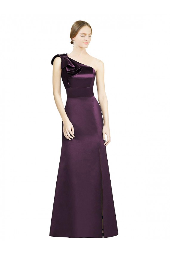 Vendeurs de Pourpre Sirène Satiné Longue Robes demoiselle d'honneur