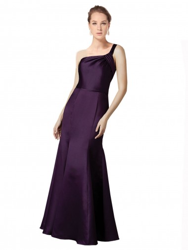 Vendeurs de Pourpre Sirène Satiné Longue Robes demoiselle d'honneur / Robes de bal