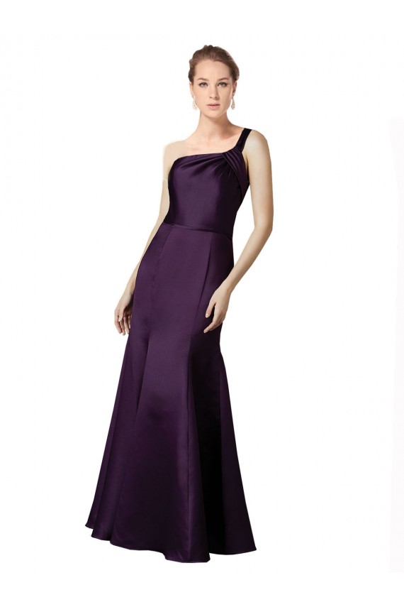 Vendeurs de Pourpre Sirène Satiné Longue Robes demoiselle d'honneur / Robes de bal