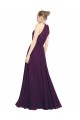 Vendeurs de Pourpre Trapèze Licou Mousseline Longue Robes demoiselle d'honneur