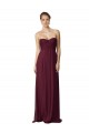 Vendeurs de Pourpre Trapèze Mousseline Longue Robes demoiselle d'honneur