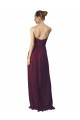 Vendeurs de Pourpre Trapèze Mousseline Longue Robes demoiselle d'honneur