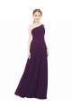 Vendeurs de Pourpre Trapèze Mousseline Longue Robes demoiselle d'honneur