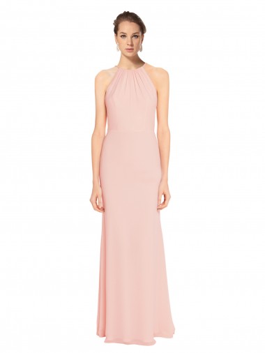 Vendeurs de Rose 114 Trapèze Bretelles spaghetti Mousseline Longue Robes demoiselle d'honneur