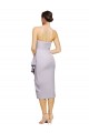Vendeurs de Lilas arctique Fourreau Sans bretelle midi Crêpe Stretch Courte Asymétrique Robes demoiselle d'honneur / Robes de soirée / Robes de cocktail