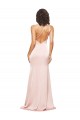 Vendeurs de Rose Fourreau Satiné Soyeux Longue Formelles Robes demoiselle d'honneur / Robes de soirée / Robes de bal