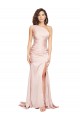 Vendeurs de Rose Fourreau Satiné Soyeux Longue Formelles Robes demoiselle d'honneur / Robes de soirée / Robes de bal