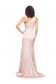 Vendeurs de Rose Fourreau Satiné Soyeux Longue Formelles Robes demoiselle d'honneur / Robes de soirée / Robes de bal