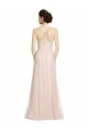 Vendeurs de Rose Trapèze Bretelles spaghetti Tulle Longue Robes demoiselle d'honneur