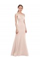 Vendeurs de Rose Trapèze Col V Crêpe Stretch Longue Formelles Robes demoiselle d'honneur / Robes de soirée / Robes de bal