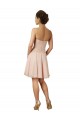 Vendeurs de Rose Trapèze Mousseline Dentelle Courte Robes demoiselle d'honneur / Robes de cocktail