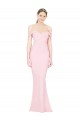 Vendeurs de Rose Trapèze Sans bretelle Crêpe Stretch Longue Formelles Robes demoiselle d'honneur / Robes de soirée / Robes de bal