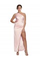 Vendeurs de Rose Trapèze Satiné Soyeux Longue Robes demoiselle d'honneur / Robes de bal