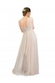 Vendeurs de Rose Trapèze Scoop Tulle Longue Robes demoiselle d'honneur