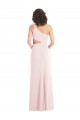 Vendeurs de Rose Trompette Crêpe Stretch Longue Formelles Robes demoiselle d'honneur / Robes de soirée / Robes de bal