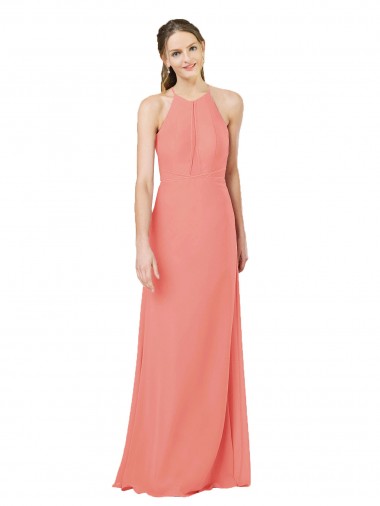 Vendeurs de Rose du Désert Fourreau Licou Mousseline Longue Robes demoiselle d'honneur
