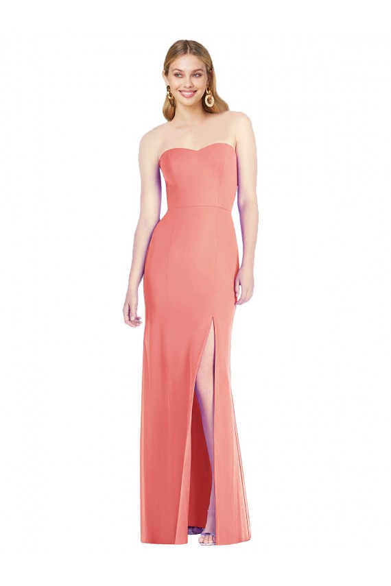 Vendeurs de Rose du Désert Trompette Sans bretelle Mousseline Longue Robes demoiselle d'honneur